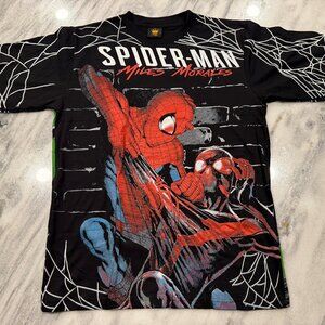 Spiderman Miles Morales Scorpion T-shirt AOP Crown Size XL Vintage REPRINT